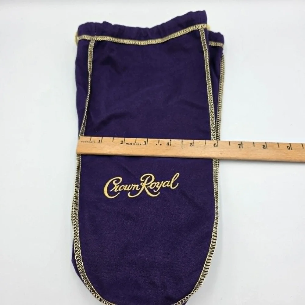 Crown Royale Drawstring Bags Purple Lot of 5 - Party Favor Wedding Bachelor